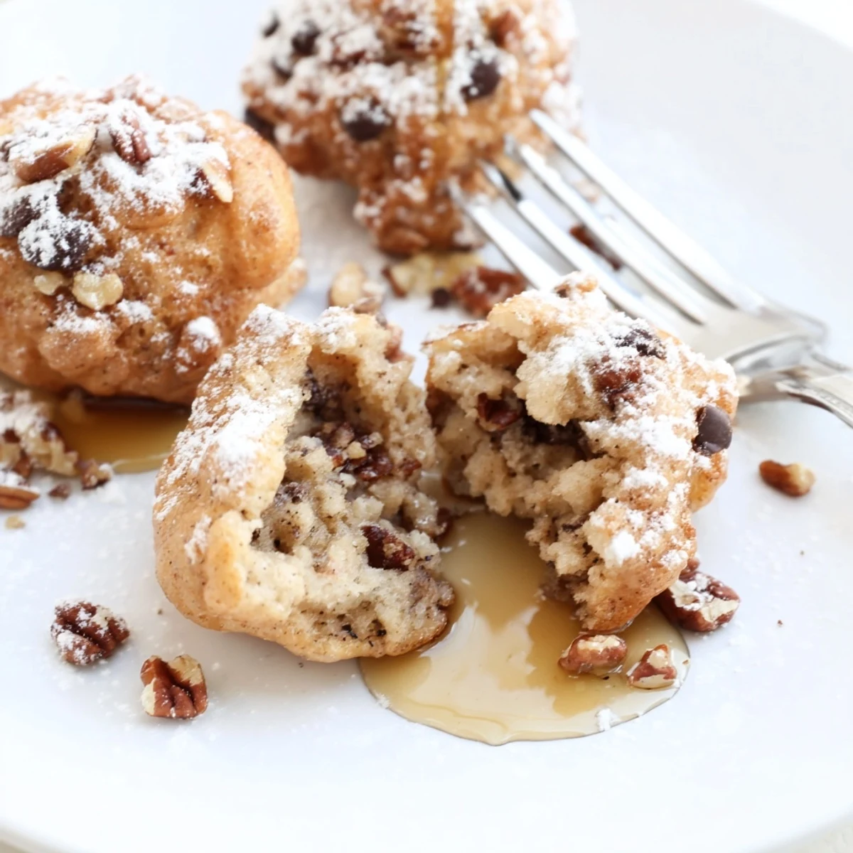 Maple Pecan Cookie Dough Fritters