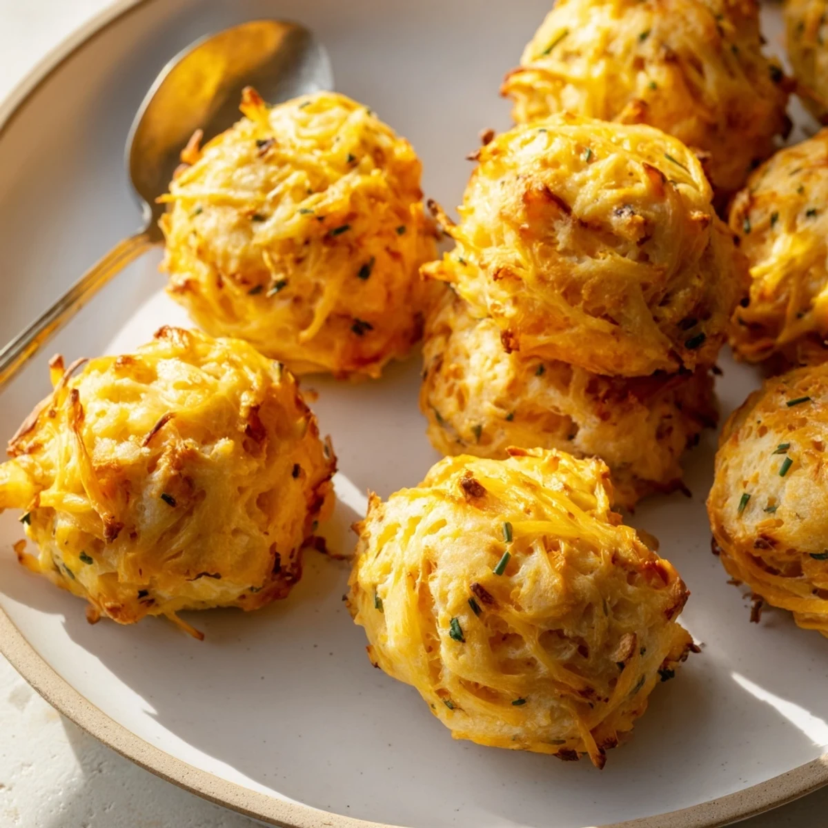Fluffy cheesy pumpkin biscuit balls freshly baked, a cozy autumn snack delight.  