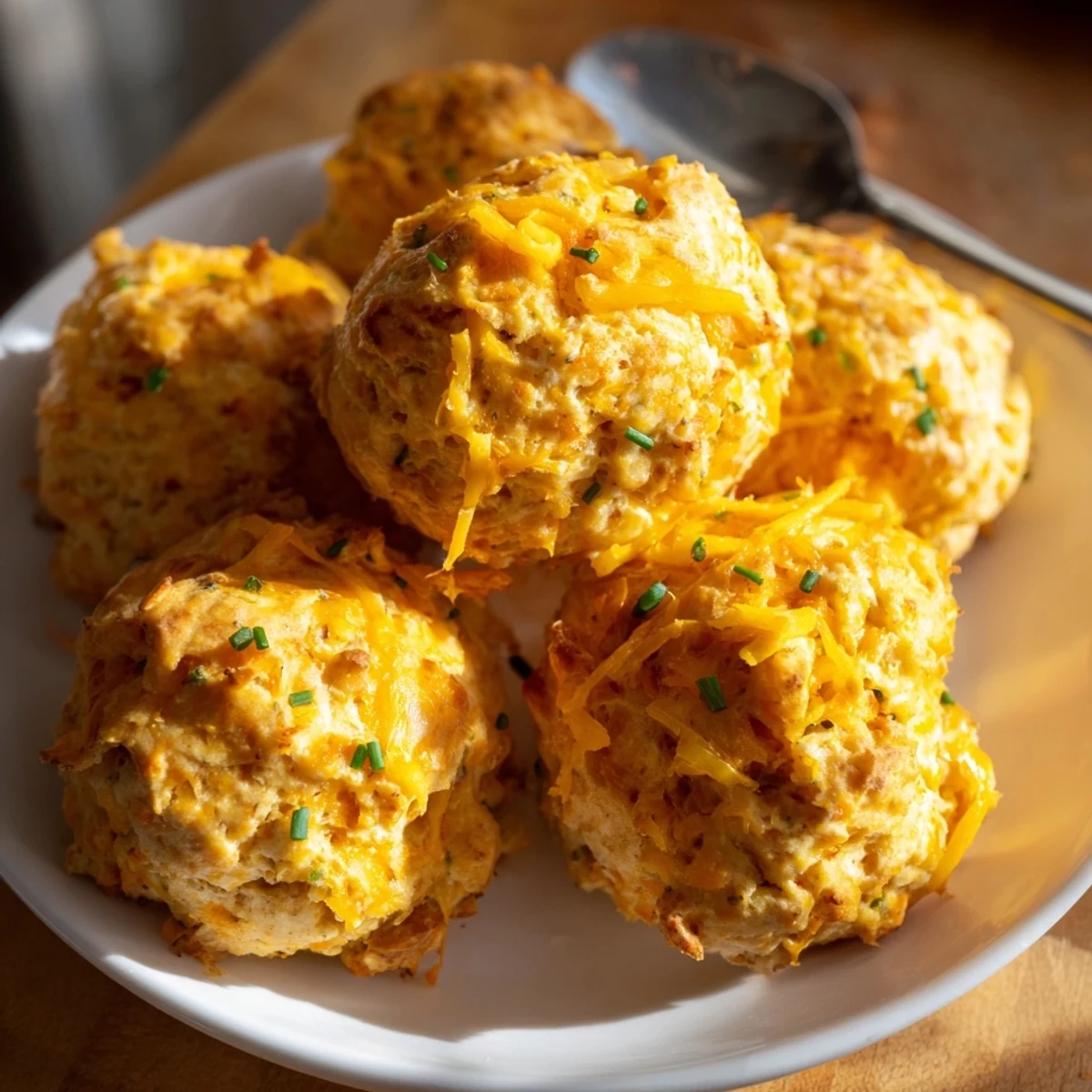 Golden pumpkin-infused biscuit balls, perfect as a savory appetizer for gatherings.  