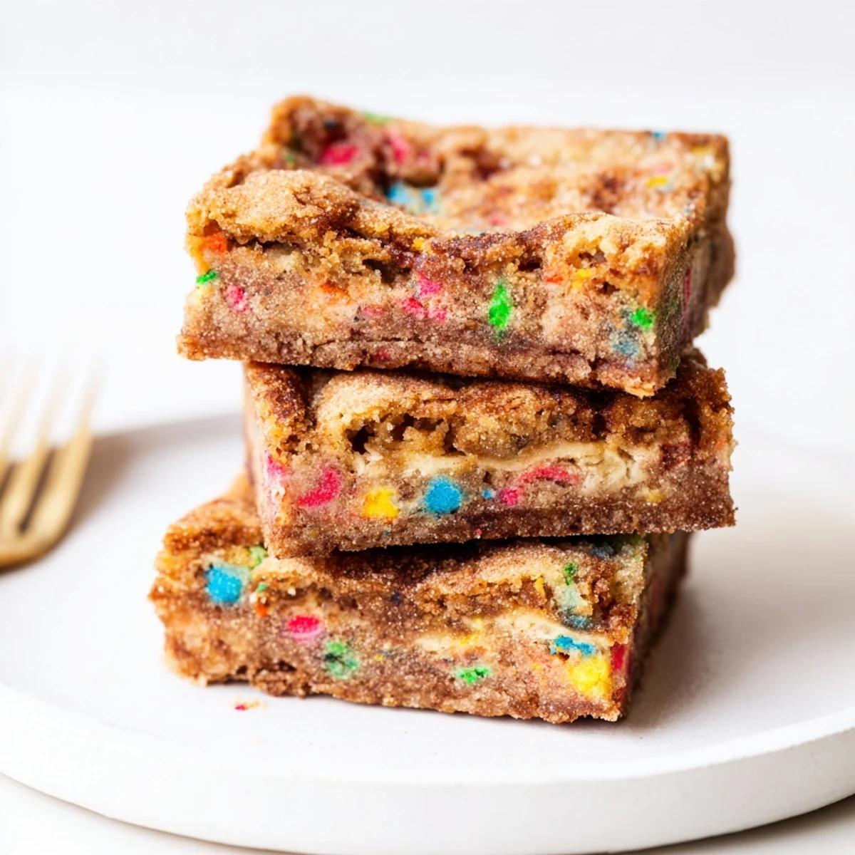 Cheerful Cinnamon Sugar Funfetti Pie Bars topped with colorful sprinkles and crispy crust.  