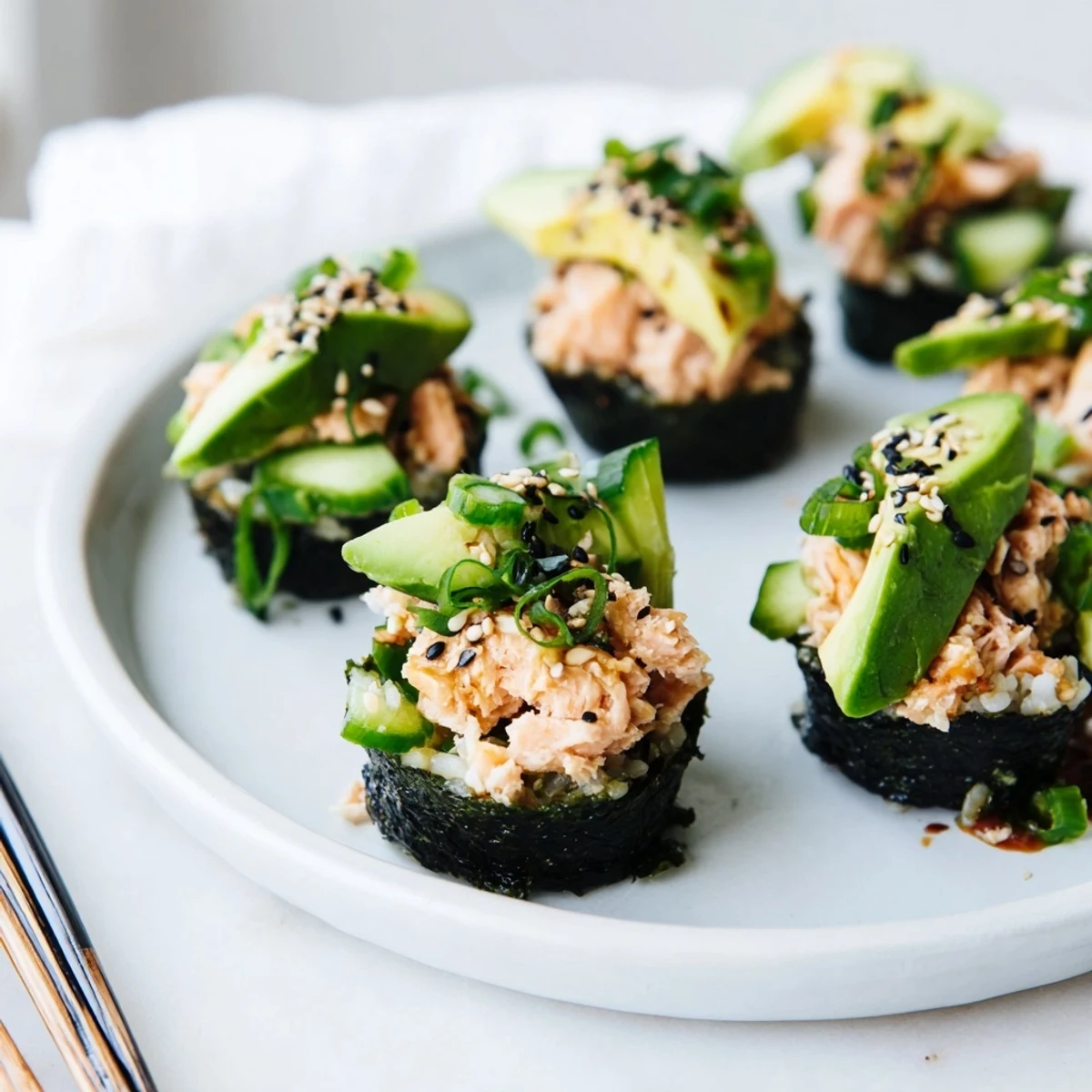 Enjoy flavorful Muffin Tin Sushi Cups, perfect for family dinners or casual gatherings.