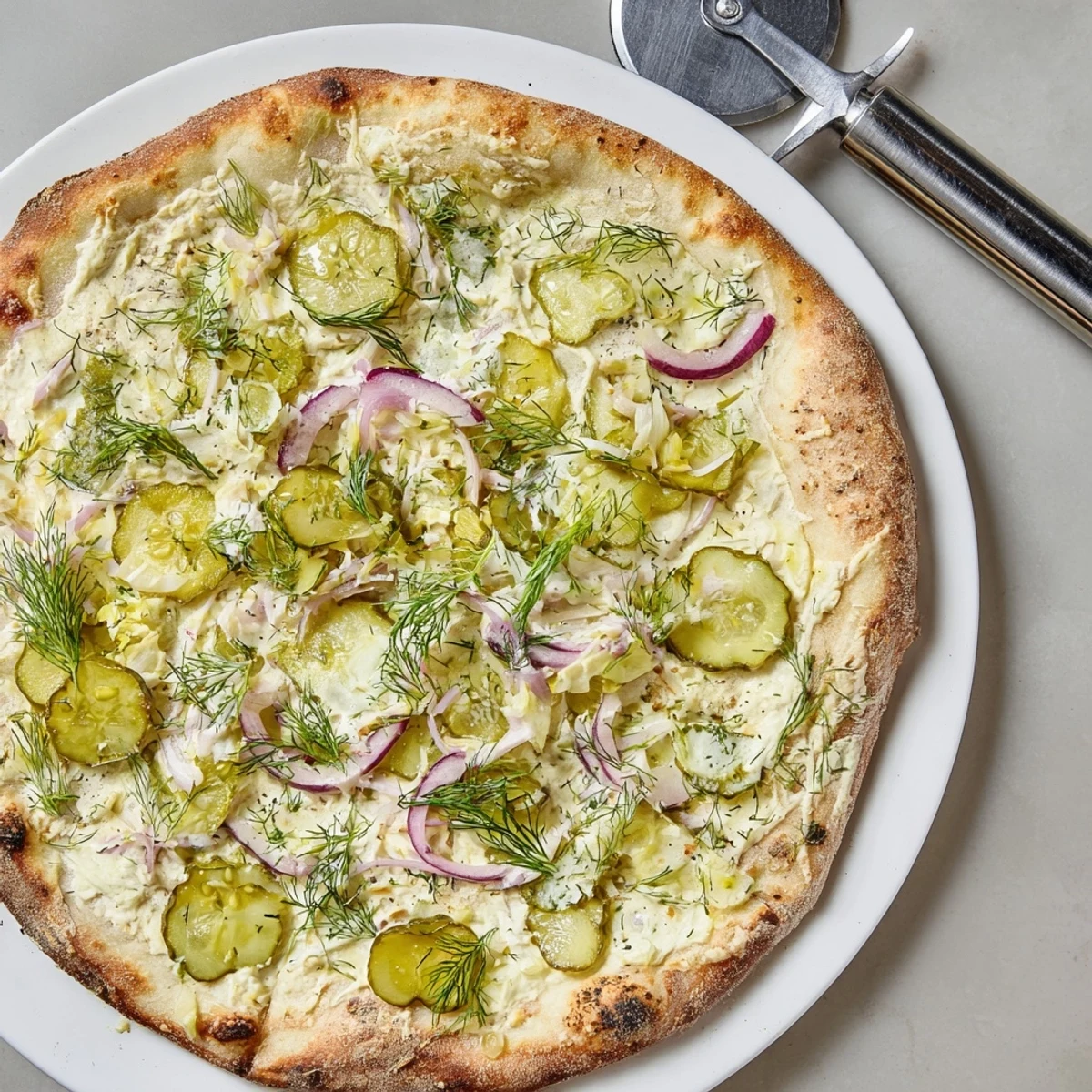 Mouthwatering pickle pizza bursting with flavors, perfect for adventurous eaters.