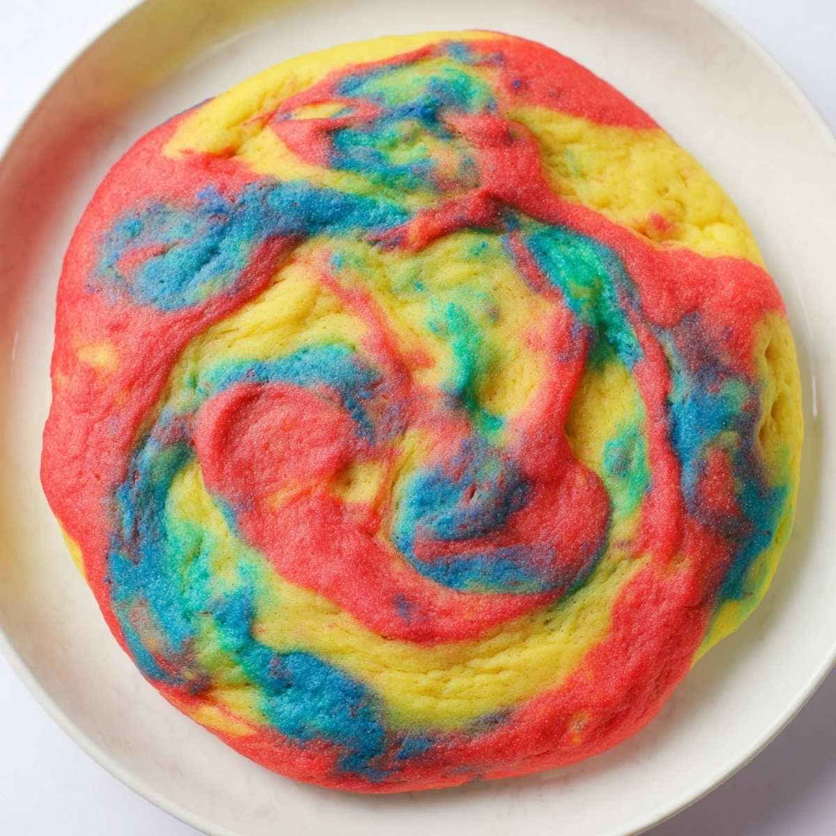 Fluffy cloud bread with vibrant rainbow colors, ideal for festive brunch gatherings.  