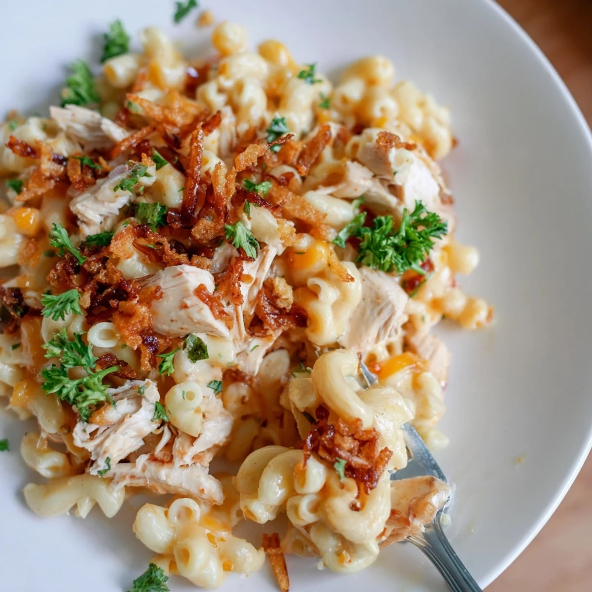 Tender chicken and macaroni delight in this easy-to-make One-Pot Honey BBQ Chicken Mac and Cheese recipe.
