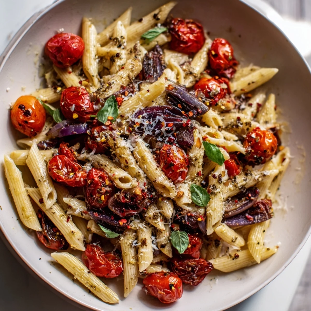 Baked Tomato Olive Oil Pasta