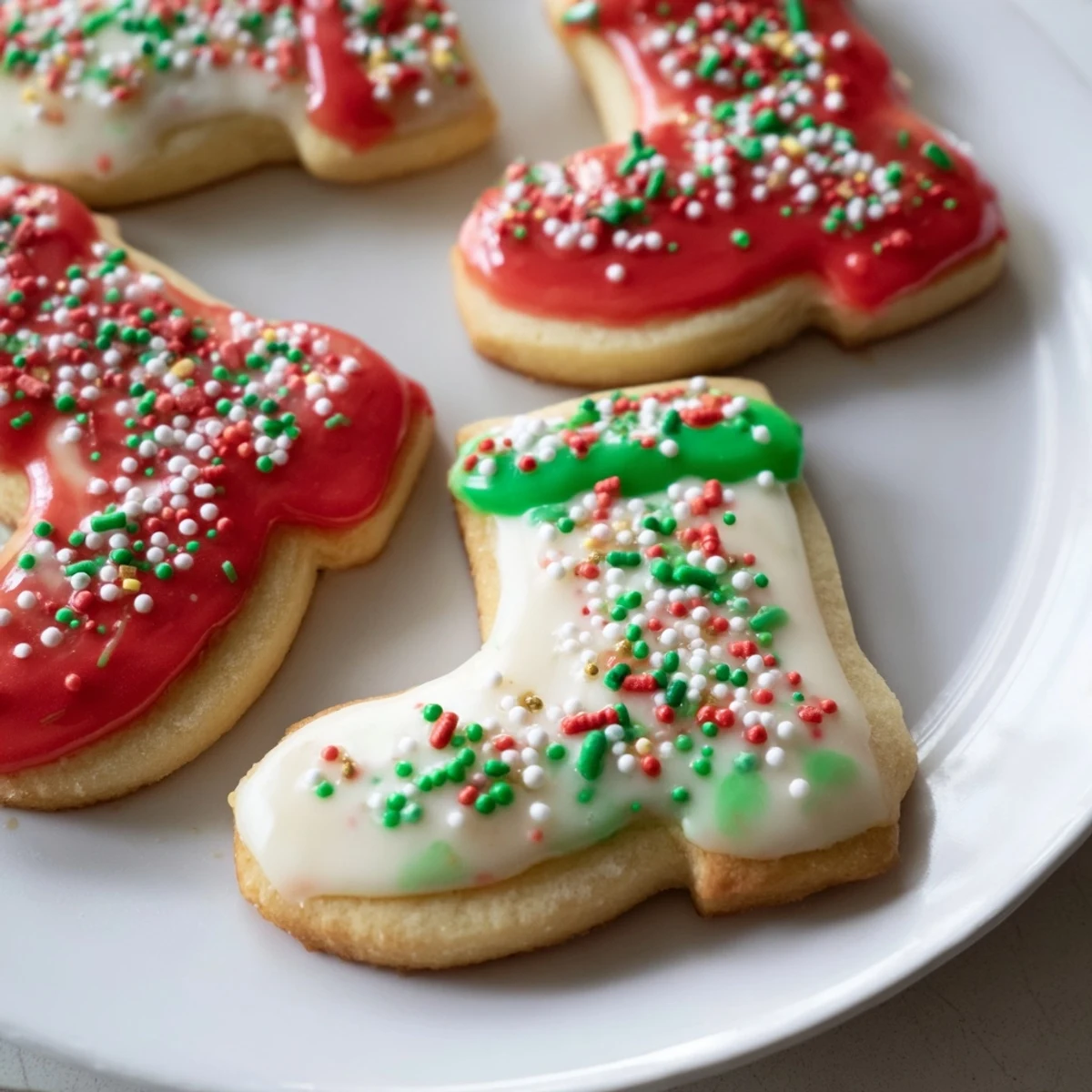 Warm, buttery Christmas Boot-Shaped Delights, ready to enjoy with a cup of hot cocoa during the holiday season.