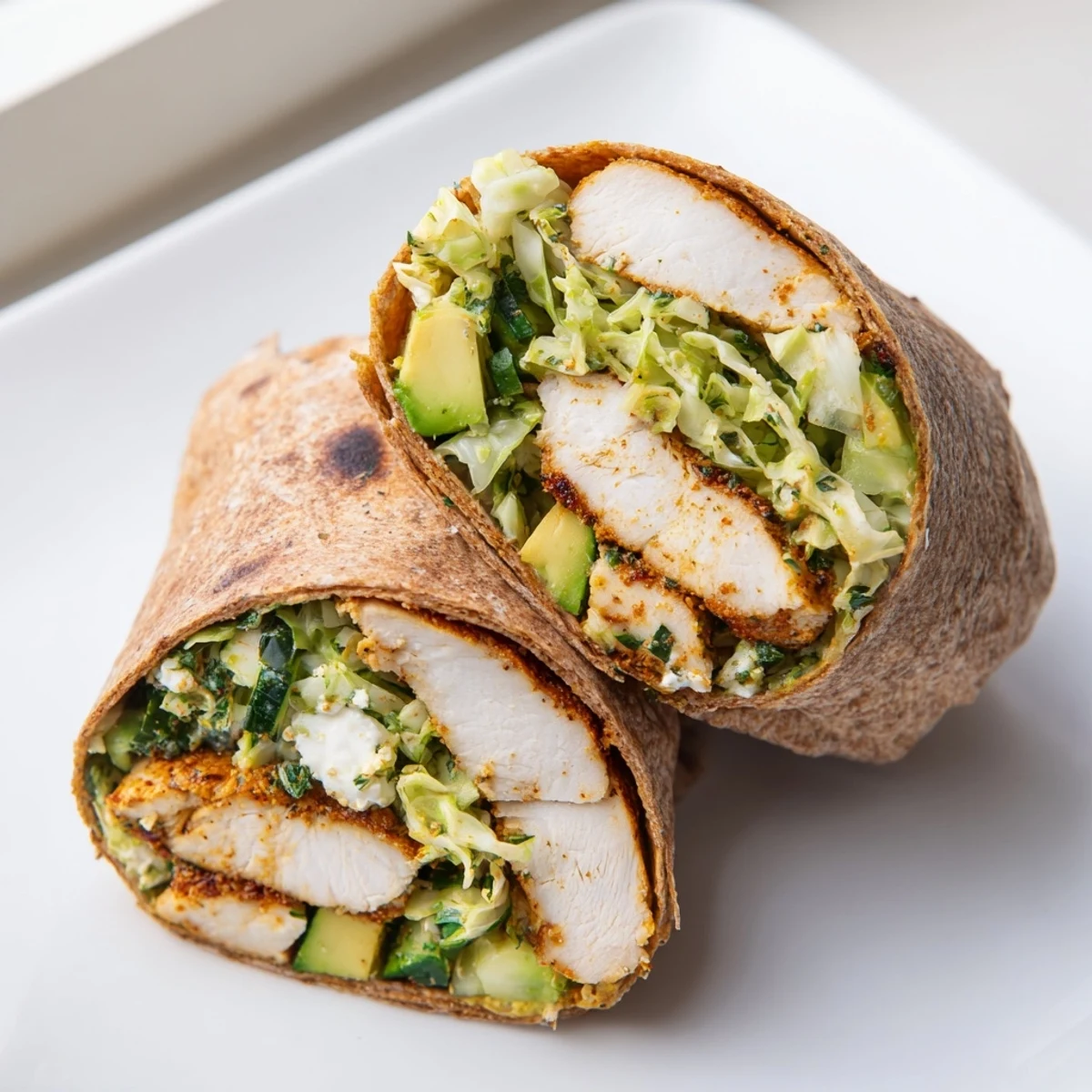 Enjoy the refreshing taste of Green Goddess Chicken Wraps, a flavorful wrap with juicy chicken and creamy dressing.
