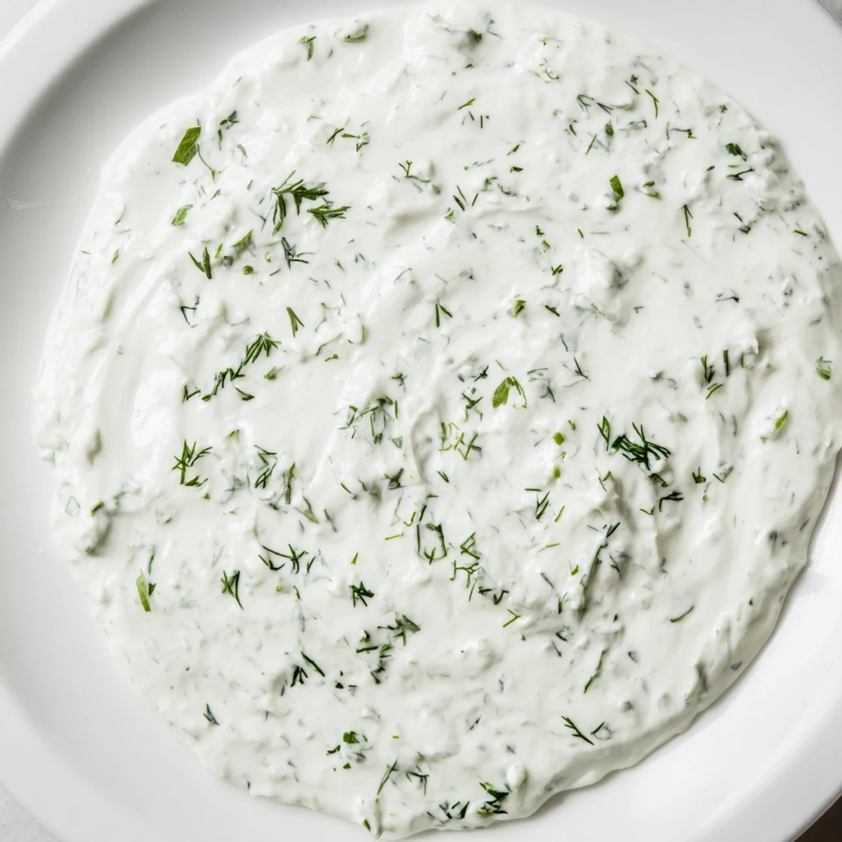 A bright bowl of Greek Yogurt Herb Dip beside colorful sliced cucumbers, carrots, and bell peppers for dipping.