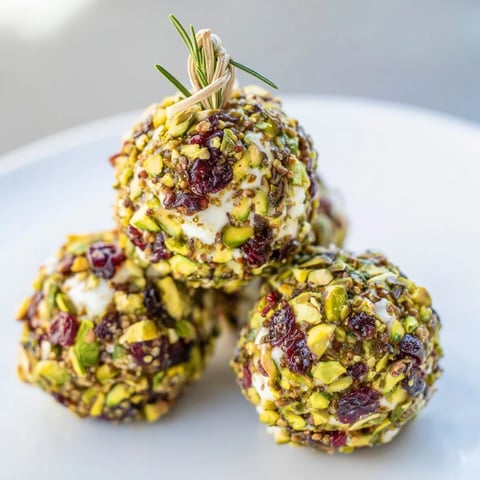 Vibrant Holiday Ornament Clusters: festive cheese balls, coated in nuts and herbs, ready for a party.