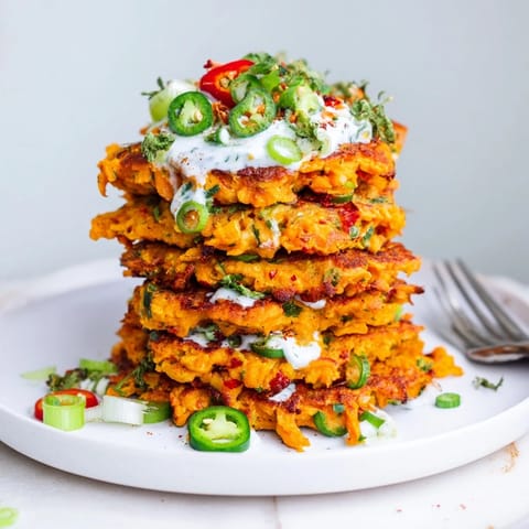 Chili Garlic Sweet Potato Stacks