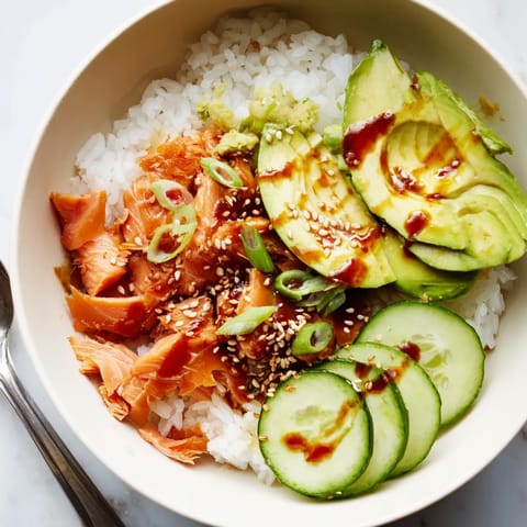Leftover Salmon Rice Bowl