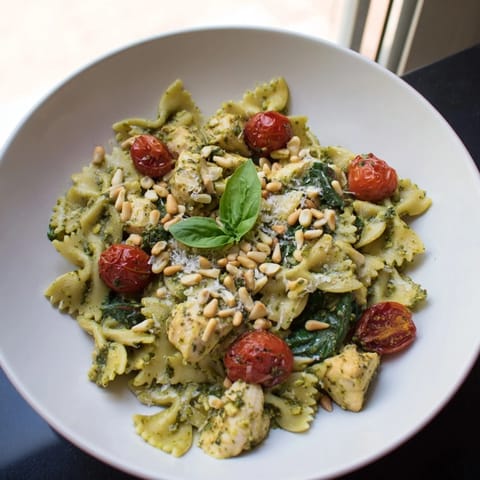 Pesto Chicken Bowtie Pasta