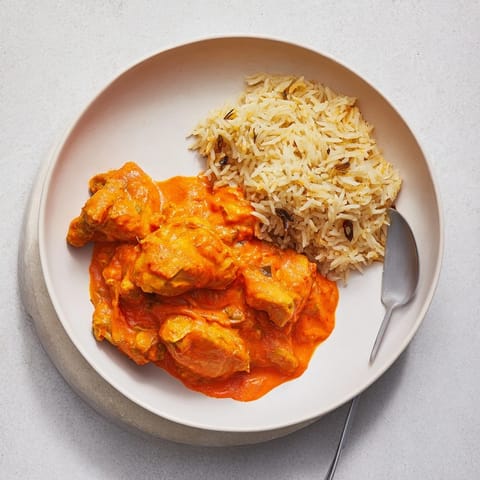 Butter Chicken with Rice Pilaf