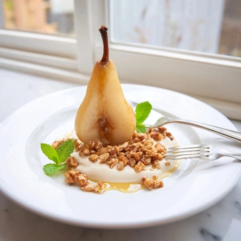 Roasted Pears Cinnamon Walnuts