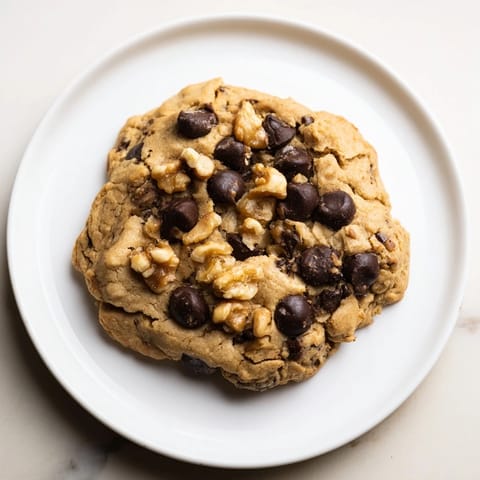 Warm and soft Chewy Protein Chocolate Chip Cookies, drizzled with milk, are the perfect post-workout treat.