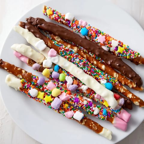 A visually enticing Magical Wand Candy Board, with colorful chocolate-dipped wands and sweet treats.