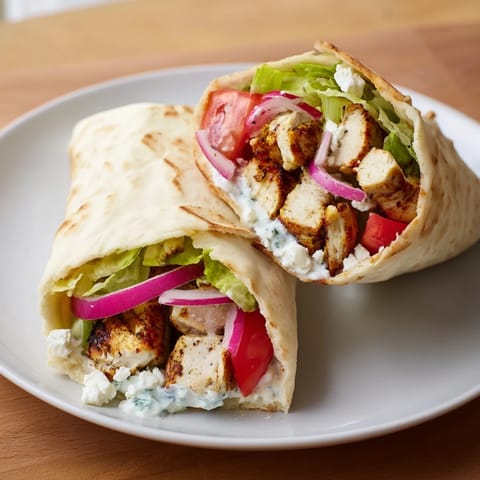 Greek Chicken Souvlaki Wraps