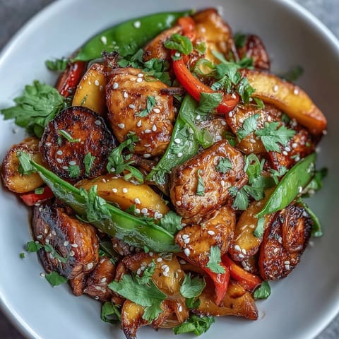 Mango Turmeric Chicken Stir-Fry