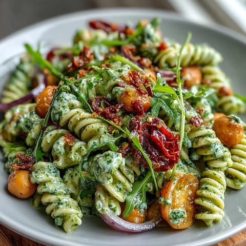 Vegan Creamy Pesto Chickpea