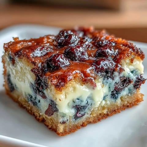 Blueberry blondies with juicy berries and a golden, chewy crust make a perfect summer dessert bar.  