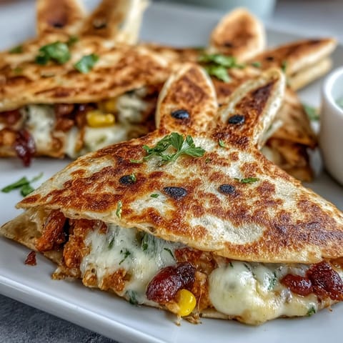 Bunny Shaped Cheesy Quesadillas