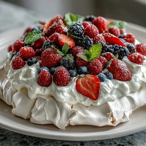 Pavlova Fresh Berries Cream