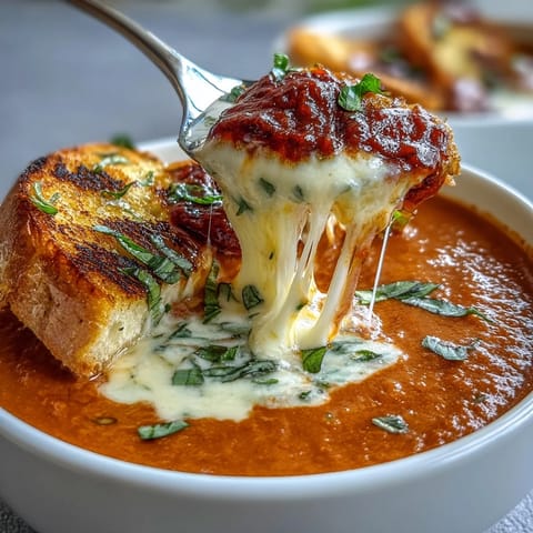 Creamy Tomato Basil, Grilled Croutons