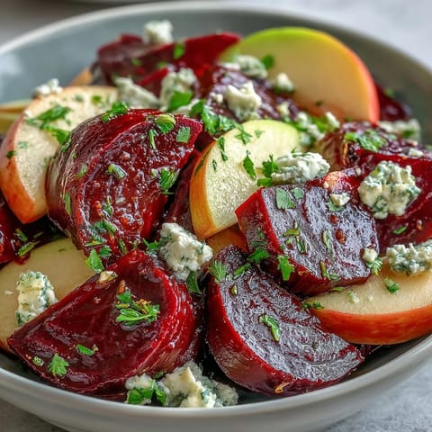 Vibrant Quick Beet and Apple Salad with a bright lemon-honey dressing.