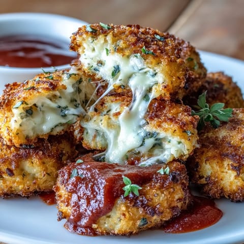 Golden, cheesy Crispy Leftover Spaghetti Pie Bites appetizer served warm.