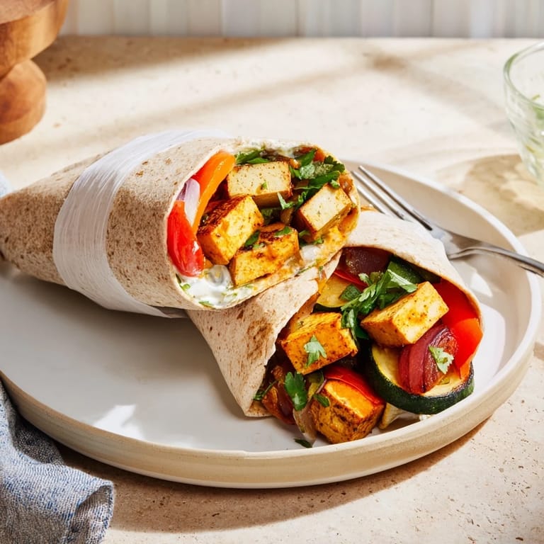 Vegan viral recipe featuring deliciously marinated tofu and fresh, vibrant vegetables.  