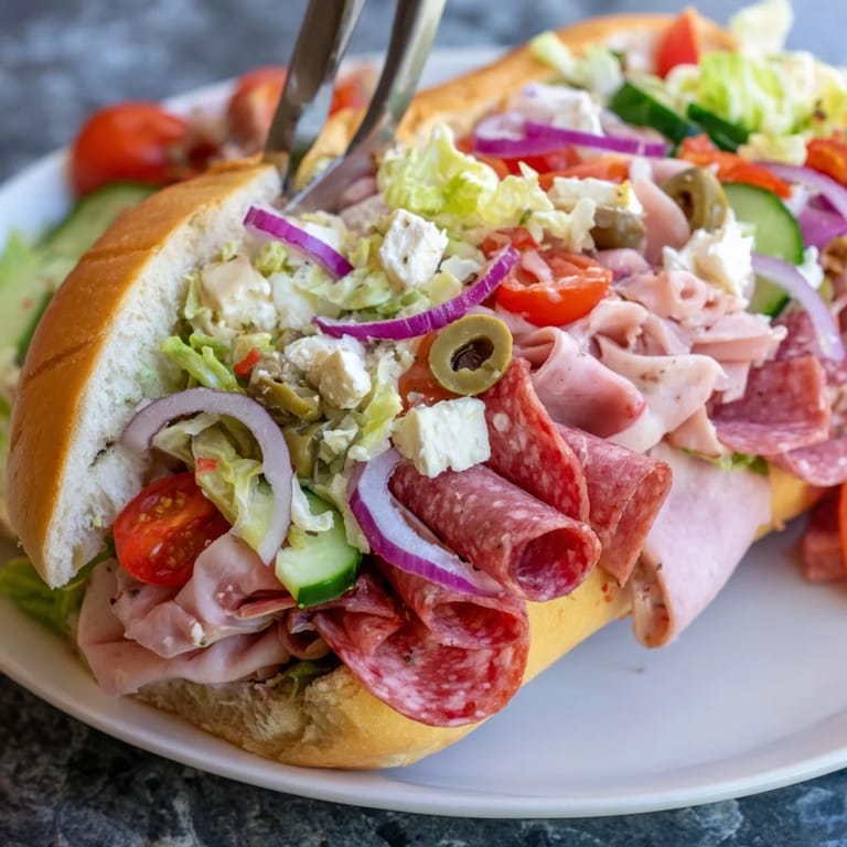 Colorful Flavor Mash-Up Sandwiches made with assorted meats and drizzled with creamy dressing.