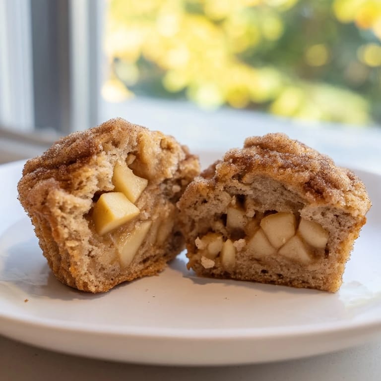 Golden-brown Cinnamon Apple Muffins, perfect for a quick breakfast or a delightful snack any time.