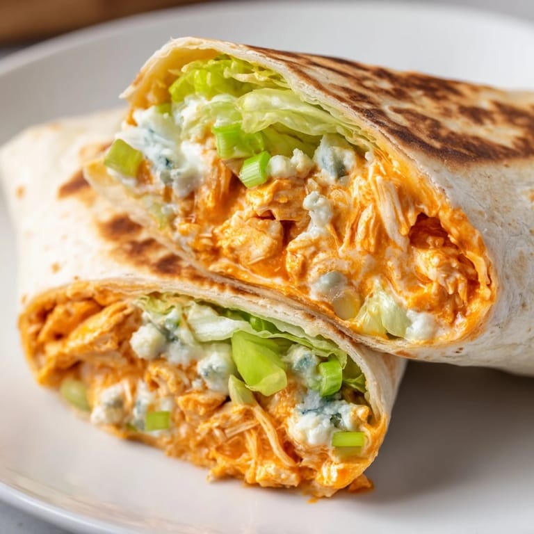Enjoy the savory goodness of this quick and easy Buffalo Chicken Dip Wrap, ready in 25 minutes.
