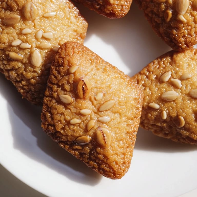 Freshly fried Makroudh display a beautiful, crispy semolina crust and a hint of orange blossom.