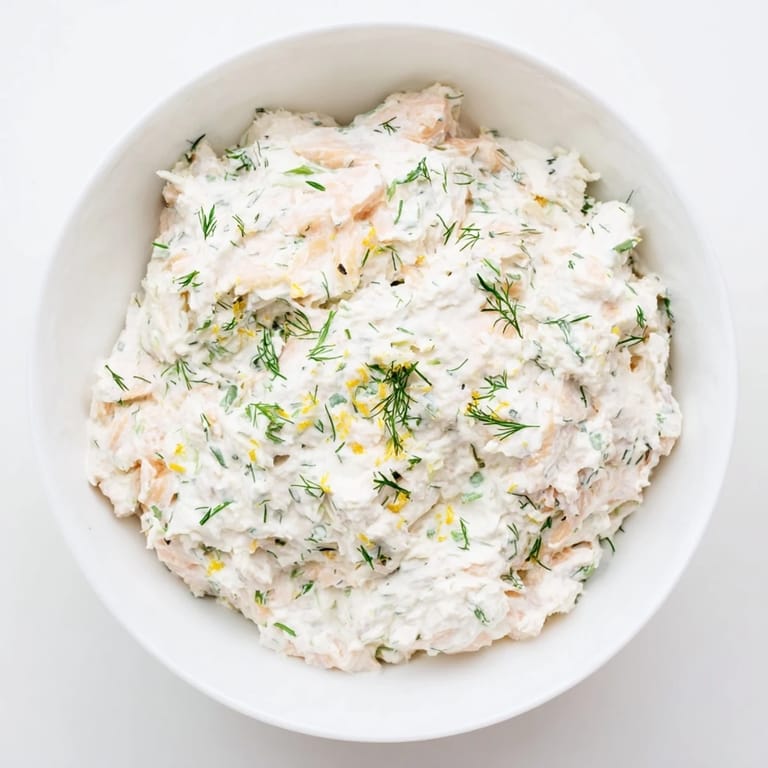 Elegant smoked salmon dip served as an appetizer with cucumber slices and rye crackers for a gluten-free friendly snack.