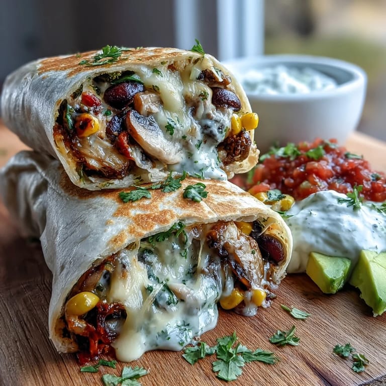 Soft flour tortilla burritos filled with colorful peppers, onions, and melted cheese, ready to enjoy for dinner.