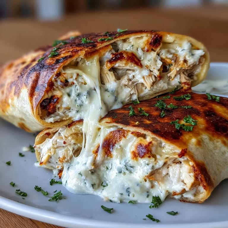 Savory low carb cheesy garlic chicken wraps with a creamy blend of cheeses, minced garlic, and fresh parsley, offering a quick, satisfying, and keto-approved meal for busy weeknights.