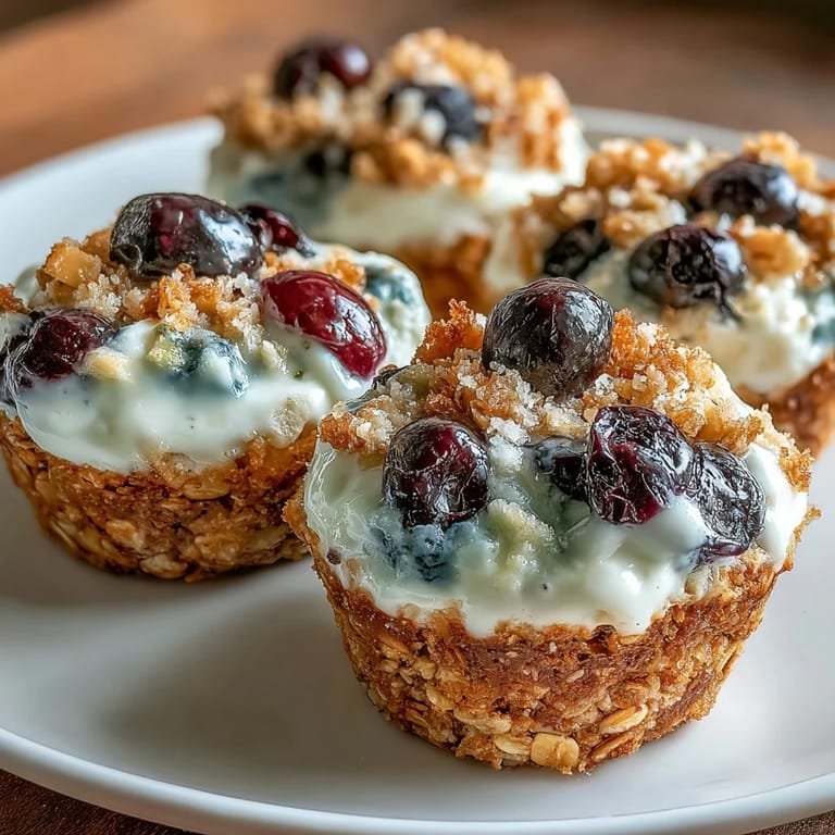 Golden baked mini bites filled with cottage cheese, blueberries, and lemon zest for a nutritious treat.  