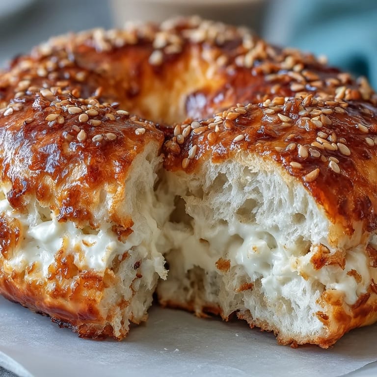 Soft and chewy 2-Ingredient Yogurt Bagels, ideal for slathering with cream cheese or your favorite spread.