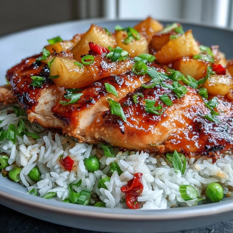 Pineapple Chicken Rice Foil Packets