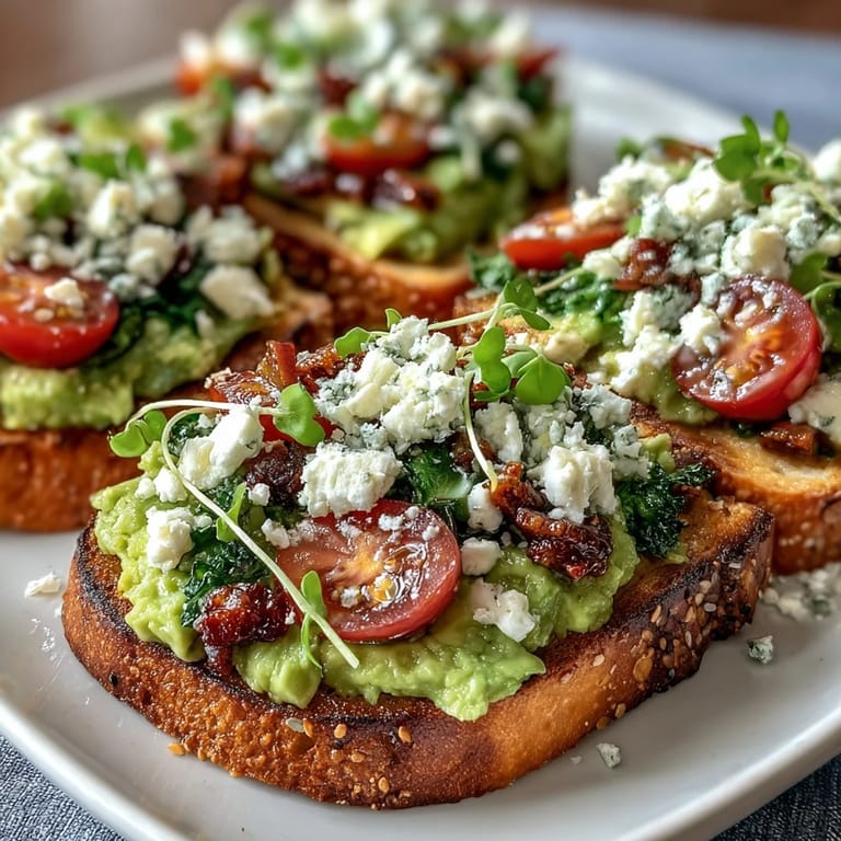Colorful Avocado Toast Board with Toppings for a Festive Spring Brunch Gathering