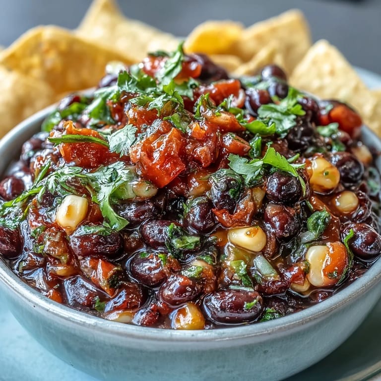 Easy Cowboy Caviar Dip with hearty black beans, sweet corn, and bright pico de gallo, ready in 10 minutes.