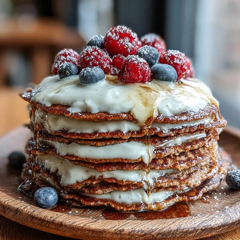 Stacked buckwheat pancakes showing off their delightfully crisp edges, ready for syrup.