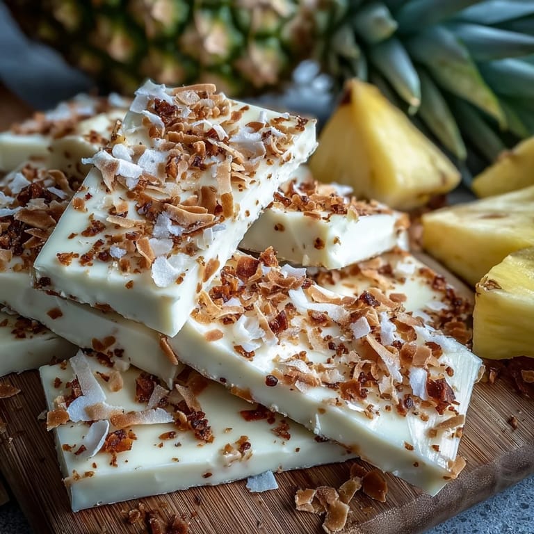 Refreshing Pineapple Tajín Frozen Yogurt Bark, a sweet and tangy summer dessert.