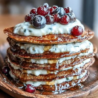 Golden, crispy buckwheat pancakes, perfectly golden brown, ideal for a hearty breakfast.